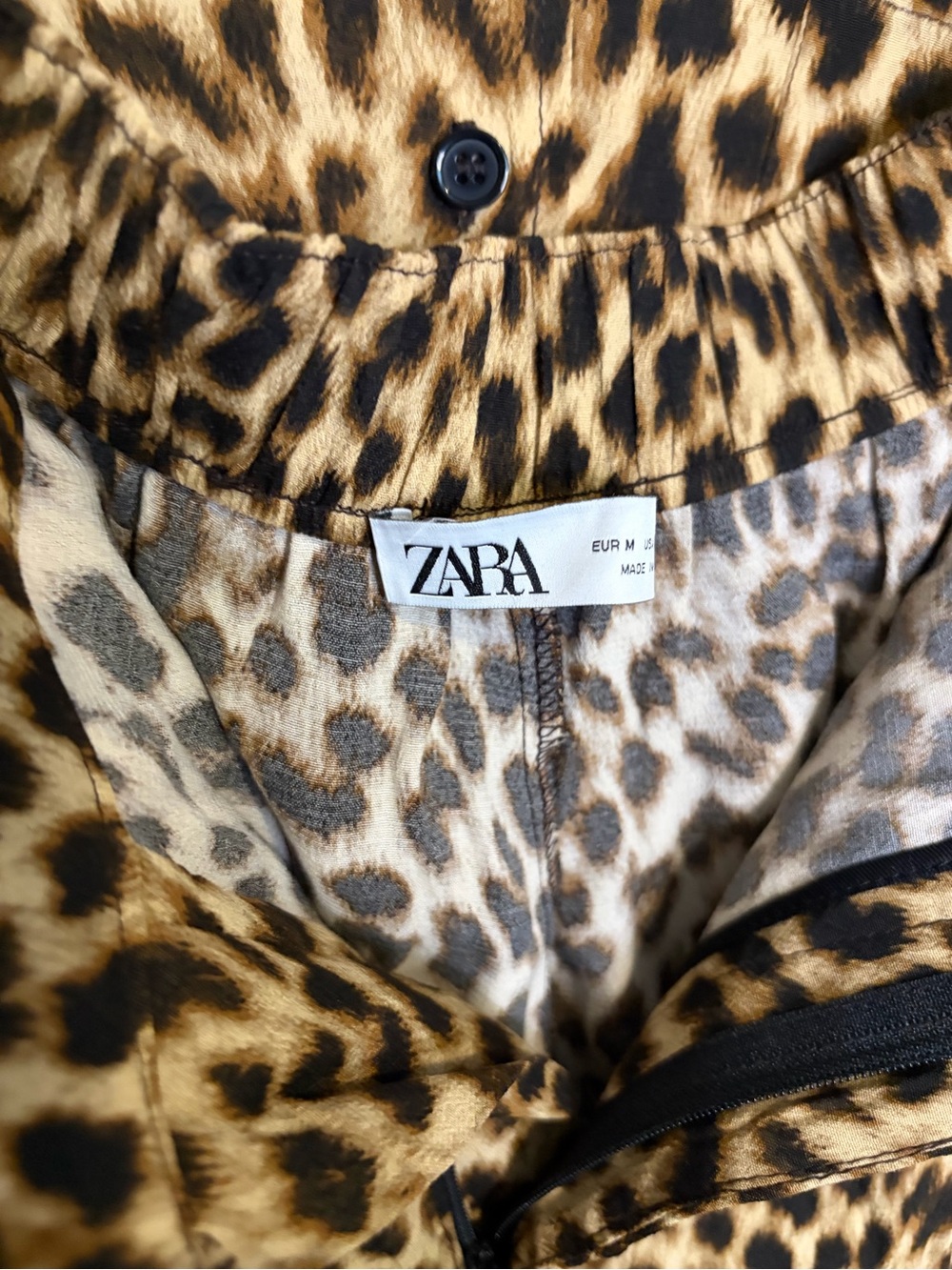 Zara Leopard Print Jumpsuit - Black and Tan - Picture 5 of 16